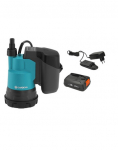 GARDENA Akutoitel t&ouml;&ouml;tav sukelpump 2000/2 18V P4A koos akuga