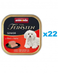 ANIMONDA Vom Feinsten Senior with Beef, Chicken 22x150 g veiseliha ja kanaga vanematele koertele