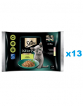 SHEBA Kitten choice of flavours kotikesed 52x85 g niiske t&auml;istoit kassipoegadele kastmet&uuml;kkidega: l&otilde;he, kana