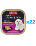 ANIMONDA Vom Feinsten senior linnuliha ja lambaliha 22x150g