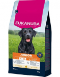 EUKANUBA Junior Large Breeds Chicken 15 kg kuivtoit noortele suurte t&otilde;ugude koertele, rikkalik v&auml;rske kana