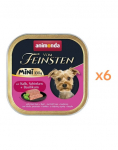 ANIMONDA Vom Feinsten Mini veiselihaga, sink ja basiilikuga 6x100g m&auml;rg toit v&auml;ikeste t&otilde;ugude koertele