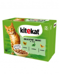 KITEKAT Delicate Flavours in sauce 12x85g niiske kassitoit kalkuni, k&uuml;&uuml;liku ja linnulihaga
