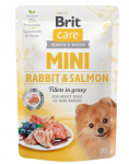 BRIT CARE Mini Adult Pouch Rabbit&Salmon 24x85g k&uuml;&uuml;liku ja l&otilde;hega v&auml;ikestele koerat&otilde;ugudele