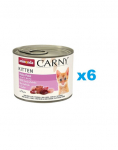 ANIMONDA Carny Kitten Baby Pat&eacute; 6x200 g pasteet kassipoegadele