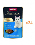 ANIMONDA Vom Feinsten Fines mit Filets Adult Kana ja tursafileed 24x85g m&auml;rg toit kassidele