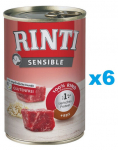 RINTI Sensible Veiseliha riisiga 6x400 g