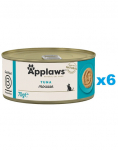 APPLAWS Cat Adult Mousse Tuna m&auml;rgtoit kassidele 6 &times; 70 g Tuunikala-mousse