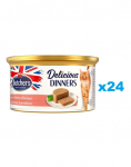 BUTCHER'S Classic Delicious Dinnersl&otilde;he ja krevettide mousse'iga 24x85 g