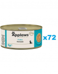 APPLAWS Cat Adult Mousse Tuna m&auml;rgtoit kassidele 72 &times; 70 g Tuunikala-mousse