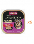 ANIMONDA Vom Feinsten Mini Junior kalkuni, vasikali ja &otilde;unaga 6x100g m&auml;rg toit v&auml;ikeste t&otilde;ugude kutsikatele