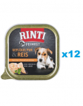 RINTI Feinest Poultry Pure&Rice salve 12x150 g