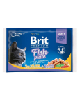 BRIT Cat Adult Fish Plate kotikeste komplekt 8x100 g