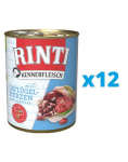 RINTI Kennerfleisch Poultry hearts linnus&uuml;damed 12 x 400 g