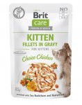 BRIT CARE Fillets in Jelly Pouch Kitten Choice Chicken 24x85g koos kana kassipoegade jaoks