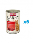 ANIMONDA Carny Adult rinkinys su jautiena, 6 x 400 g