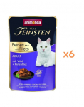 ANIMONDA Vom Feinsten Fines mit Filets Adult Jahindus ja kalkuni filee 6x85g m&auml;rg toit kassidele