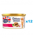 BUTCHER'S Classic Delicious Dinners konserv maksa ja veiselihaga kastmes 12 x 85 g