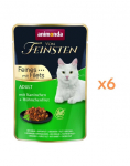 ANIMONDA Vom Feinsten Fines mit Filets Adult J&auml;nes ja kanafilee 6x85 g m&auml;rgtoit kassidele