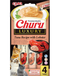 INABA Churu Cat Luxury kreemjas kassitoit tuunikala ja homaariga, 4 x 14 g