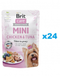 BRIT Care Mini Pouch Kana ja tuunikala 24x85g niiske koeratoit v&auml;ikestele t&otilde;ugudele