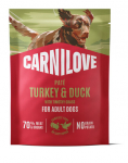 CARNILOVE Dog Pouch Turkey and Duck 300 g &ndash; t&auml;iskasvanud koertele m&otilde;eldud m&auml;rgtoit kalkuni ja pardiga