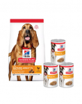HILL'S Science Plan 7+ Dog Mature Light Keskmine t&otilde;ugu Kana 14 kg vanematele koertele + 3 konservi TASUTA