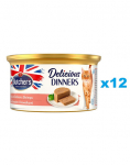 BUTCHER'S Classic Delicious Dinners konserveeritud vaht l&otilde;he ja krevettidega 85 g  x 12