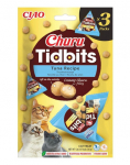 INABA Cat Churu Tidbits Tuna Recipe 3x12g pehmed ja kreemjad tuunikala maiused kassidele