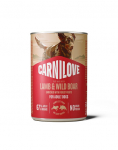 CARNILOVE Dog Can Lamb and Wildboar 400g pasteet lambali ja metssea jaoks t&auml;iskasvanud koertele