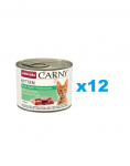ANIMONDA Carny Kitten Beef&Chicken&Rabbit 12x200 g veiseliha, kana ja k&uuml;&uuml;lik kassipoegade jaoks