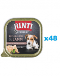 RINTI Feinest Poultry Pure&Lamb salve kodulinnuliha ja lambaliha 48x150 g