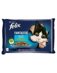 FELIX FANTASTIC tarretismaitseline kala (l&otilde;he suvik&otilde;rvitsaga, forell ubadega) 4x85g m&auml;rgtoit kassidele