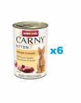 ANIMONDA Carny Kitten Poultry Cocktail 6x400 g kodulindude kokteil kassipoegadele