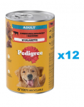 PEDIGREE Adult purk 12x1200g m&auml;rg t&auml;istoit t&auml;iskasvanud koertele veiselihaga marmelaadiga