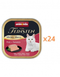 ANIMONDA Vom Feinsten Mild Menue Kalkun ja tomatid 24x100g pasteet kassidele