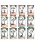 SCHESIR Kitten care 3-12 Tuunikala ja kana komplekt aloe vera-želeega, 12 x 140 g