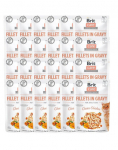 BRIT Care Fillets in Gravy Maitsete segu: 48 x 85 g kana-, kalkuni- ja l&otilde;hefileed kastmes kassidele