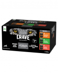 CRAVE purk 6x400 g - kana ja kalkun, lambaliha ja veiseliha, l&otilde;he ja kalkunipasteet (teraviljavaba t&auml;istoit t&auml;iskasvanud koertele)