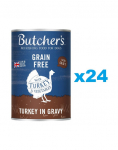 BUTCHER'S Original Recipe in Gravy, koeratoit, kalkunit&uuml;kid kastmes 24 x 400g