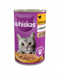 WHISKAS Adult puszka 400 g - mokra karma pełnoporcjowa dla dorosłych kot&oacute;w, kawałki z kurczakiem w galaretce