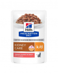 HILL'S Prescription Diet Feline k/d Kidney Care с лососем 12х85 г в пакетиках