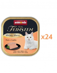 ANIMONDA Vom Feinsten Mild Menue Kalkun ja l&otilde;he 24x100g pasteet kassidele
