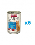 ANIMONDA Carny rinkinys jautiena / menkė su petražolių &scaron;aknimi 6 x 400 g