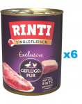 RINTI Singlefleisch Exclusive Poultry Puhas monoproteiinist linnuliha 6x800 g