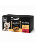 CESAR Creations Kanaar ja herned ja Veis porgandi kastmes 52x100 g m&auml;rg toit t&auml;iskasvanud koertele