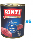 RINTI Singlefleisch Exclusive Horse Pure monoproteiin 6x800 g
