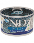 FARMINA N&D Ocean Dog Trout & Salmon Mini konservai 140 g