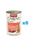 ANIMONDA Carny Kitten Beef&Turkey 6x400 gveiseliha ja kalkuniliha kassipoegadele