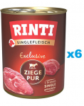 RINTI Singlefleisch Exclusive Goat Pure monoproteiiniga kits 6x800 g